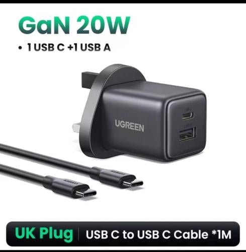 شاحن جداري UGREEN مع كيبل للشحن