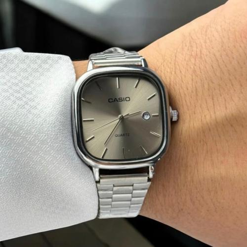 ساعة كاسيو casio LTP فضي رصاصي