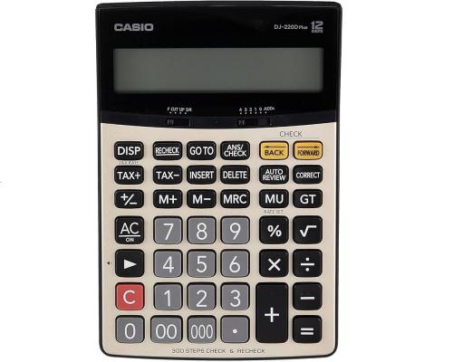 الة حاسبه مكتبي كاسيو 12 خانة مع الضريبة DJ-220D P...
