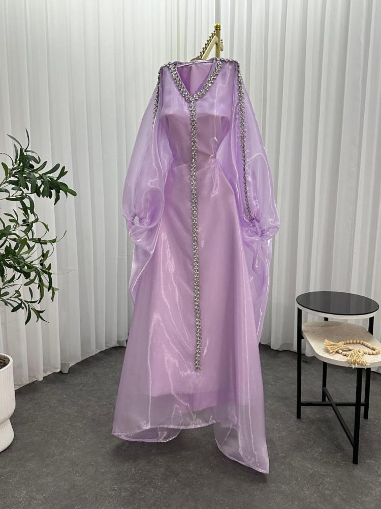 فستان سهره الخامه :ميكادو رااقي لمعه شفاف  اصلي درجه اولى + بطانه تفته استرتش + حزام + كرستال الاصلي  لمعه كبيره من اجمل كرستال