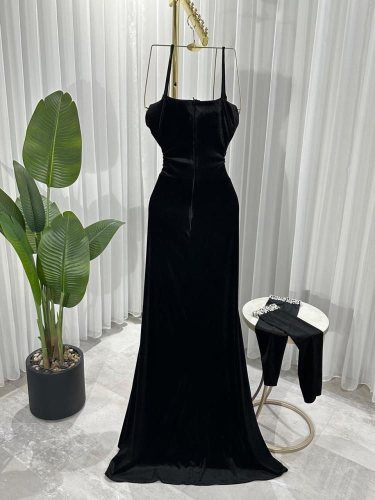 فستان سهره مخمل+تطريز انيق