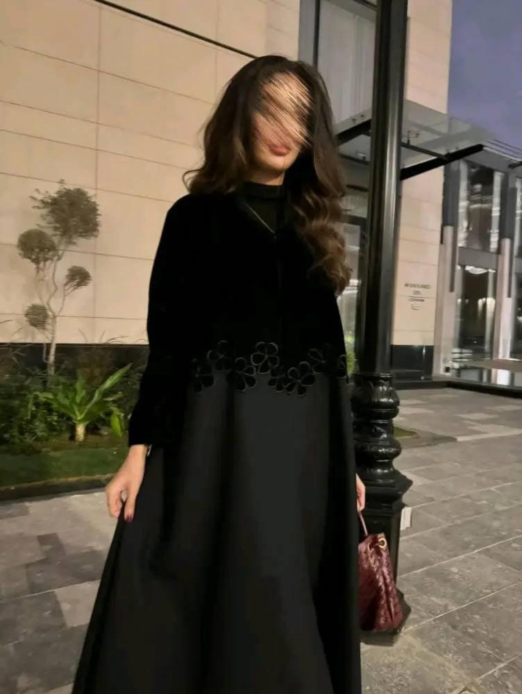 عبايه شتويه دبل كلوش جديد