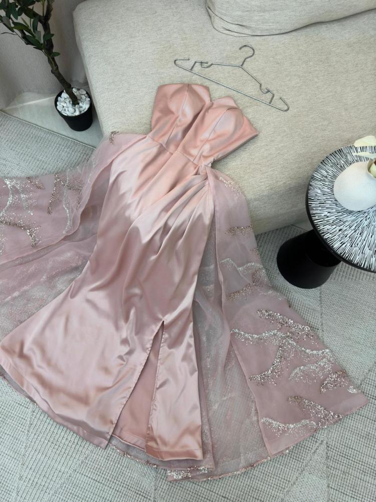 فستان سهره تفته والذيل خرز