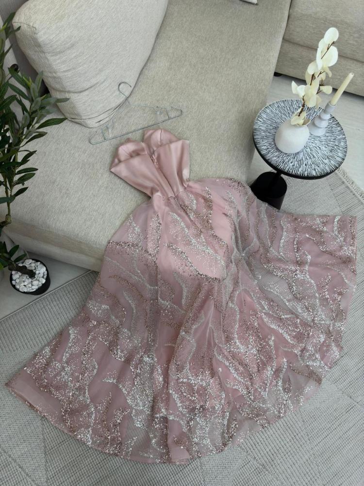 فستان سهره تفته والذيل خرز