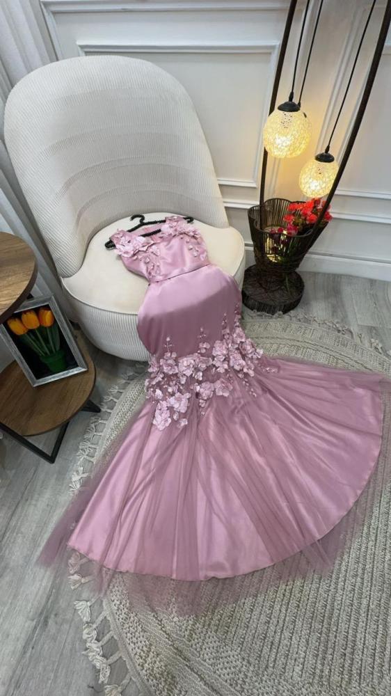 فساتين سهره تفته استرتش + تل ناعم + ورد