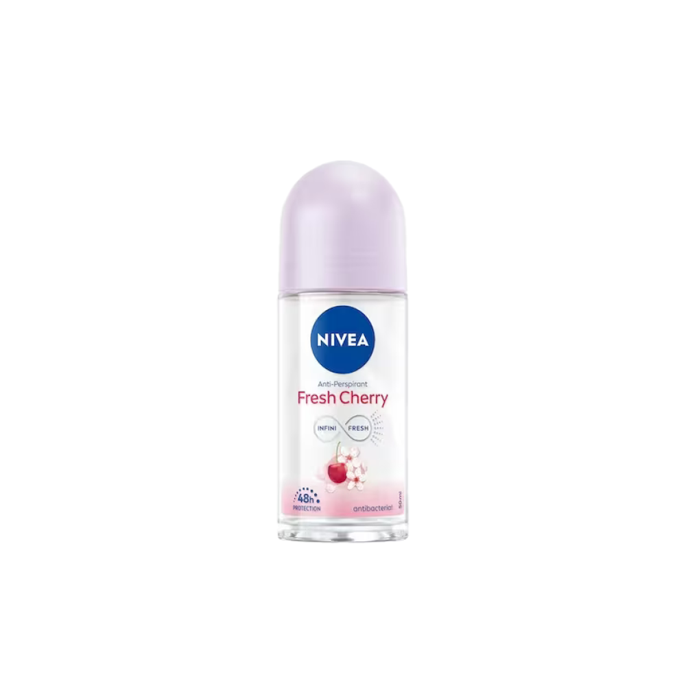 NIVEA Fresh Cherry Blossom Roll-On Deodorant – 50ml - Cosmetics
