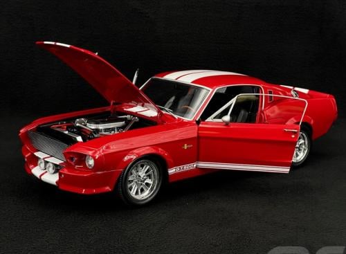 Ford Mustang Shelby GT500 Eleanor Coupe 1967 Red / White 1/12 KK-Scale KKDC120173