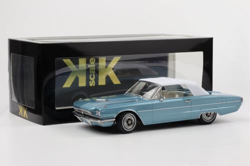 KKDC181341 KK Scale 1:18 Ford Thunderbird Convertible 1966 Light Blue Metallic