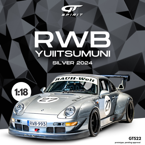 1:18 GT Spirit GT522 Porsche 911 993 RWB RAUH-Welt Yuiitsumuni silver 2024