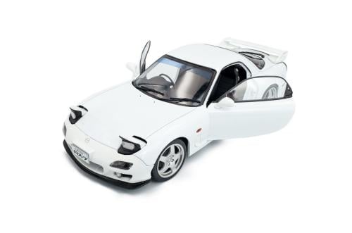 SOLIDO 1:18 Scale Diecast - 1999 Mazda RX7 FD3RS, Pure White - S1810607