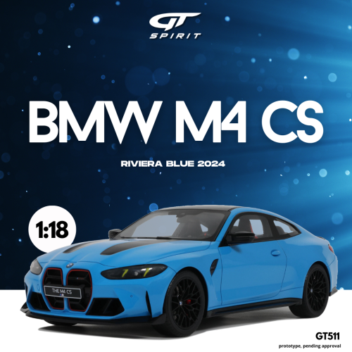 1:18 GT Spirit GT511 BMW M4 CS G82 Coupe Rivera blue 2024