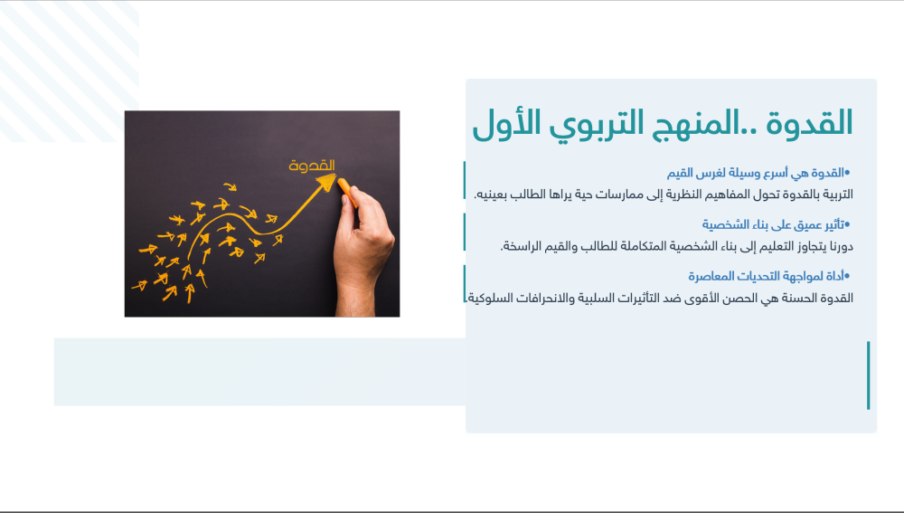 ورشة عمل | القدوة القيمة برنامج تعزيز القيم الإسلامية والهوية الوطنية