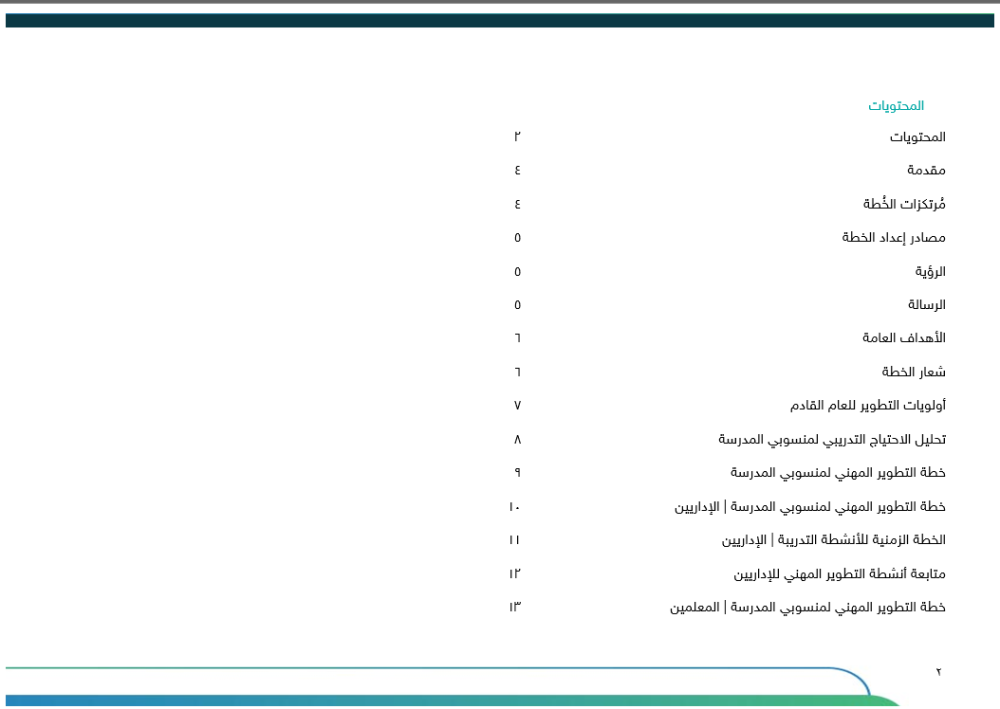 خطة النمو المهني - متوسط