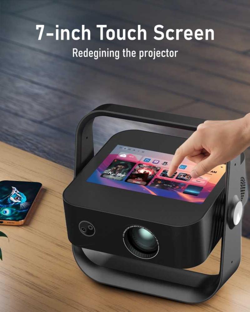 بروجتكور بشاشة لمس Moxedo Nova Smart Android Projector Support 4K UHD