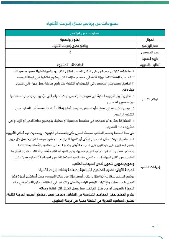برنامج تحدي إنترنت الأشياء | صفوف عليا