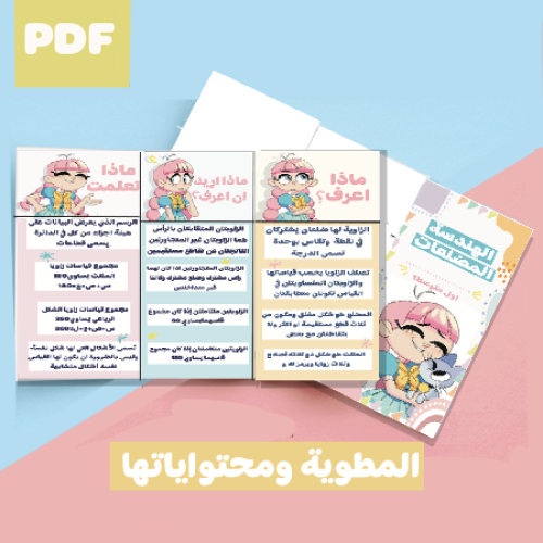 مطوية الهندسة المضلعات رياضيات اول متوسط الترم الث...