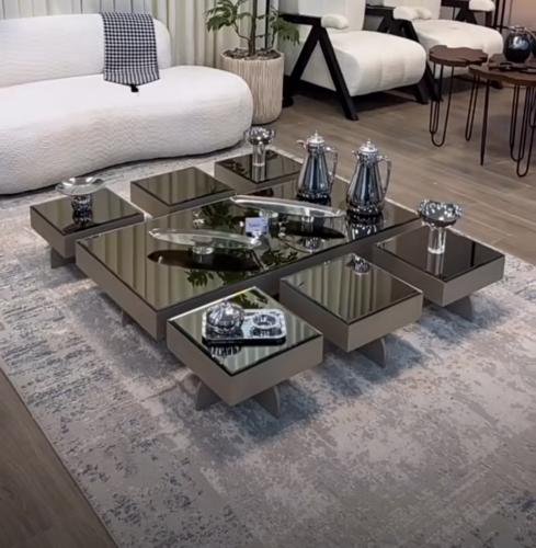 طاولة أرضي شمباني زجاج 9075