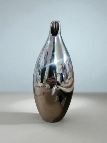 فازة سيراميك فضي 13864