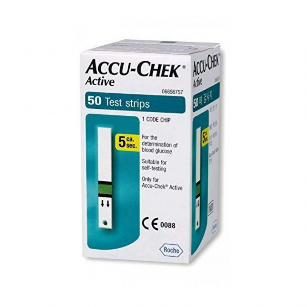 شرائط فحص سكر ACCU CHEK ACTIVE - خمسين شريط