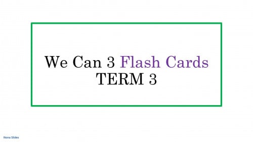 We Can3 GR.3 Flash Cards