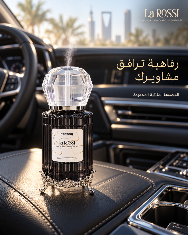 الأسود الملكي داخل السيارة صباحًا
