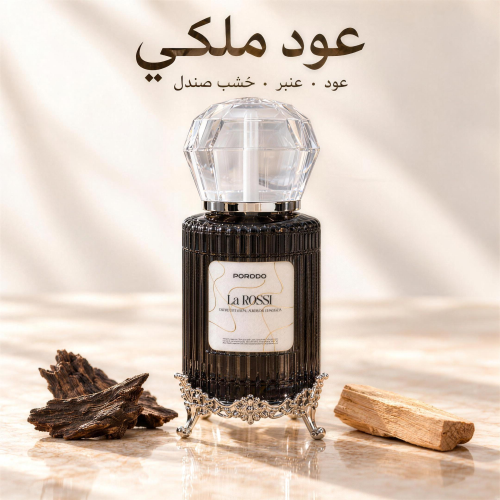 عود ملكي: الأسود مع عود وخشب صندل