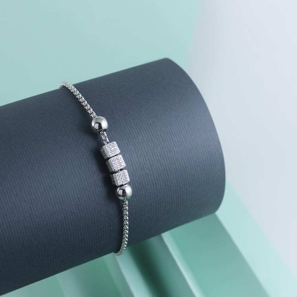 اسوارة بفصوص الزركون فضي من رامس