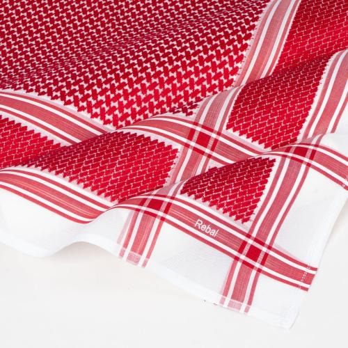 شماغ ريبال Rebal احمر شبابي غامق انجليزي 2025