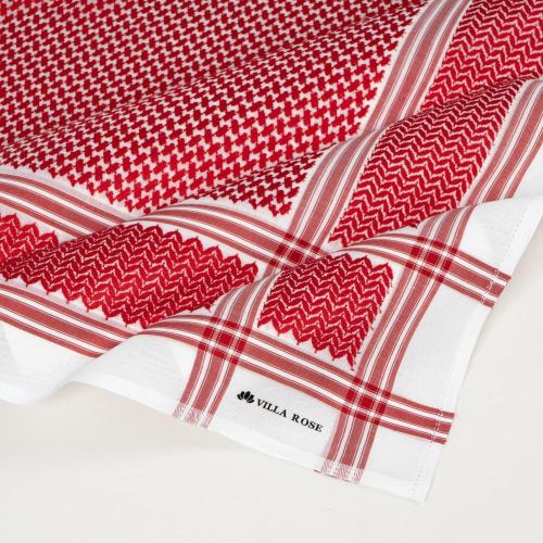 شماغ فيلا روز أحمر رسمي انجليزي 2025