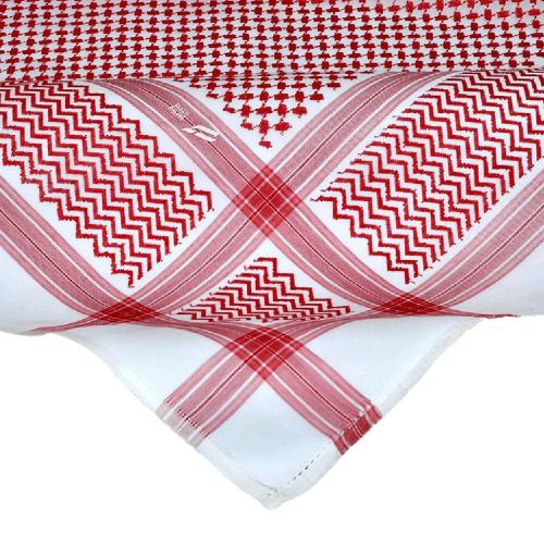 شماغ رسم rem أحمر انجليزي أطراف متوازية بالدقة