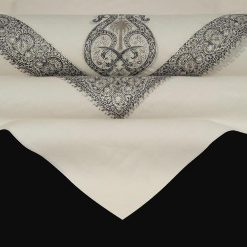 شال باشمينا ملكي خاص صوف كشميري 100% بتصميم السيفين والنخلة اصدار 2026