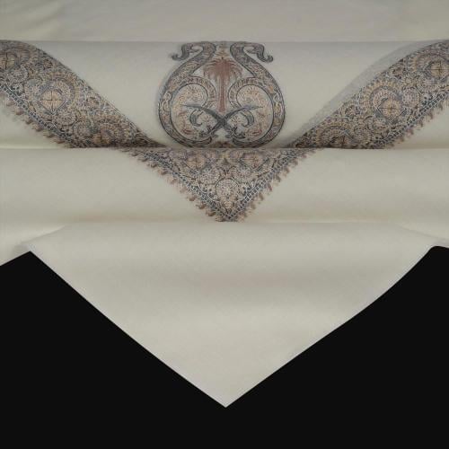 شال باشمينا ملكي خاص صوف كشميري 100% بتصميم السيفين والنخلة اصدار 2026