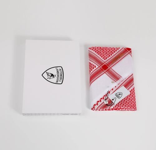 شماغ لمبرجيني  احمر رسمي صناعه ايطالية اصلية