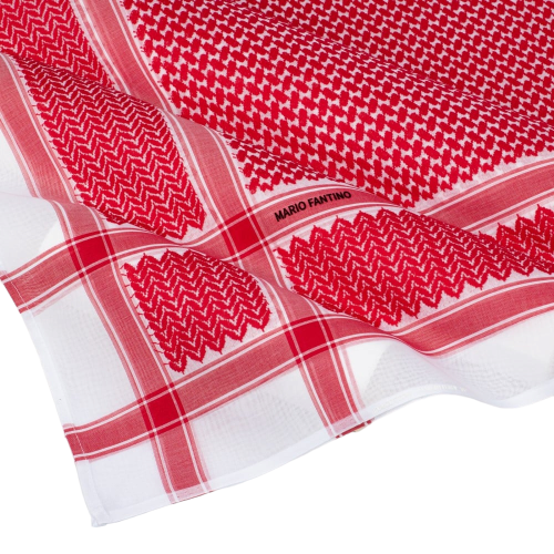 شماغ ماريو فانتينو رسمي أحمر غامق صناعة إيطالية اصدار 2024