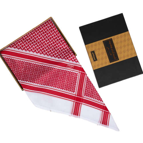 شماغ بروجيه سجنتشر احمر غامق الجديد اصدار 2024