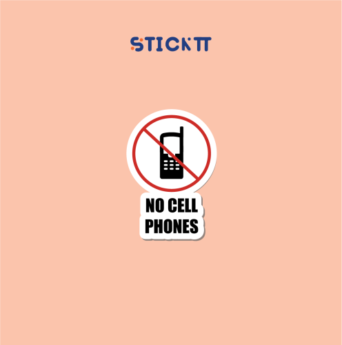 ستيكر NO CELL PHONES