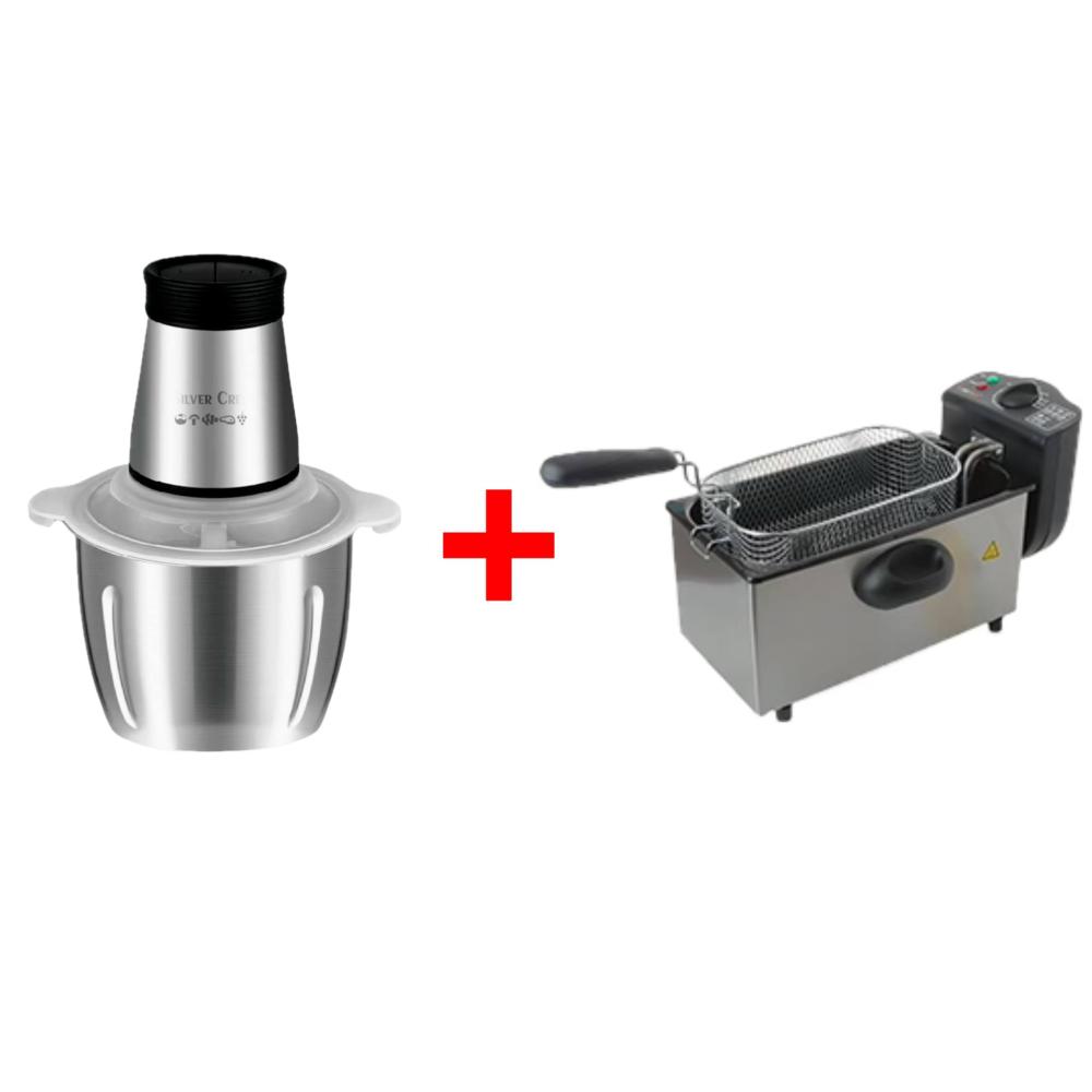 قلاية زيت كولن 3 لتر + مفرمة ستيل 3 لتر