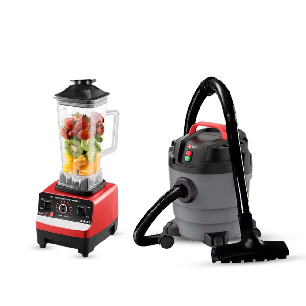 خلاط كهربائي 4500 واط +مكنسة كهربائية 3×1 جاف ورطب ونفخ للهواء-36360