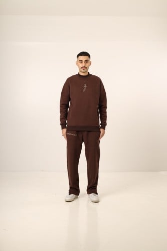 Sweater , Pants brown