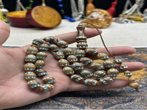 من اجمل المسابيح كوك مطعم عاج وصدف وفيروز وفضه شغل...