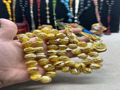 كهرمان بلطيقي مخروط من عوابر ٨٠ جرام ١٤ مل ٤٥ خرزه