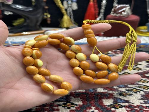 تراب كهرمان قص زيتوني فواح ٩ مل ٣٣ خرزه