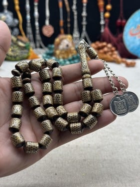 نوادر اليسر ذهبي مطعم فضه بالكامل وكركوشه عملات فضه 11 مل