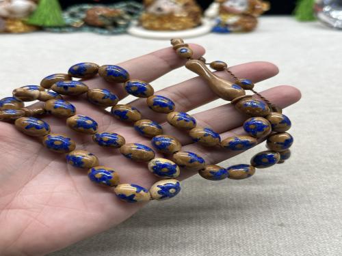 كوك مطعم لازورد طبيعي على شكل شمس ١٠ مل ٣٣ خرزه