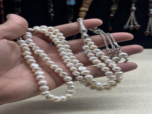 لؤلؤ طبيعي زراعي فخااامه ٦٠ جرام ٧ مل ١٠٠ خرزه