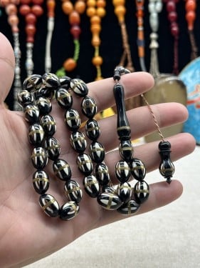 كوك اسود مطعم عاج ونحاس تمليكه ٨ مل