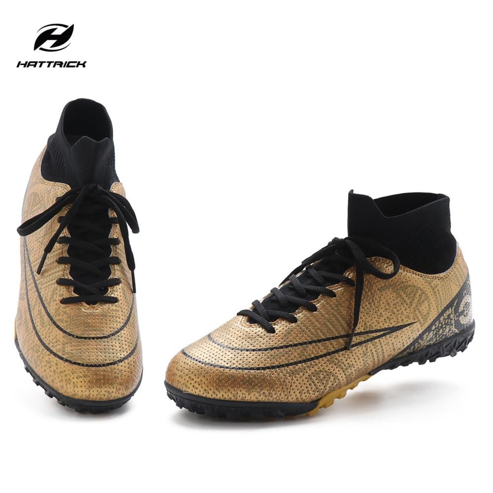 جزمة كرة قدم هاتريك الذهبية مع الأسود