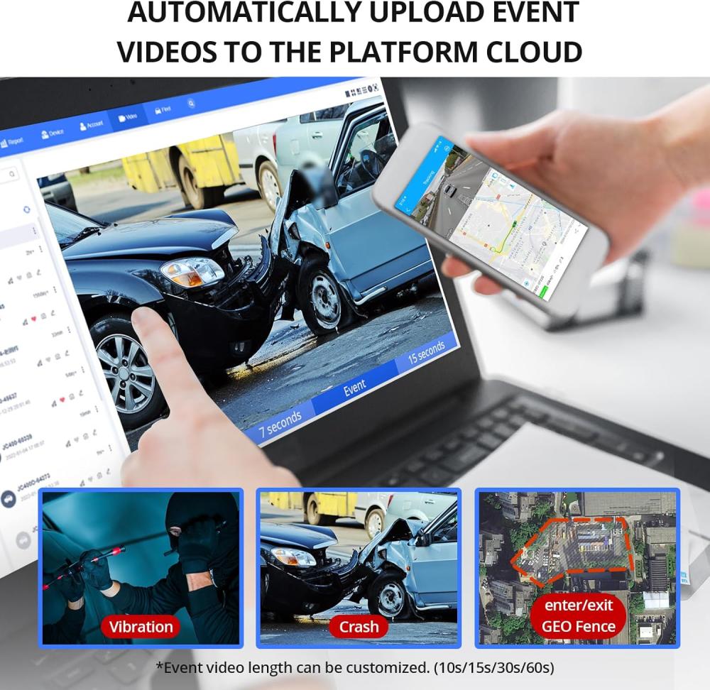 Front and rear dual-camera dash cam+SIM