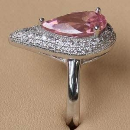 خاتم نسائي مطلي بالفضة مقاس 7 أمريكي RING SILVER PLATED SIZE 7, Women ring SILVER plated