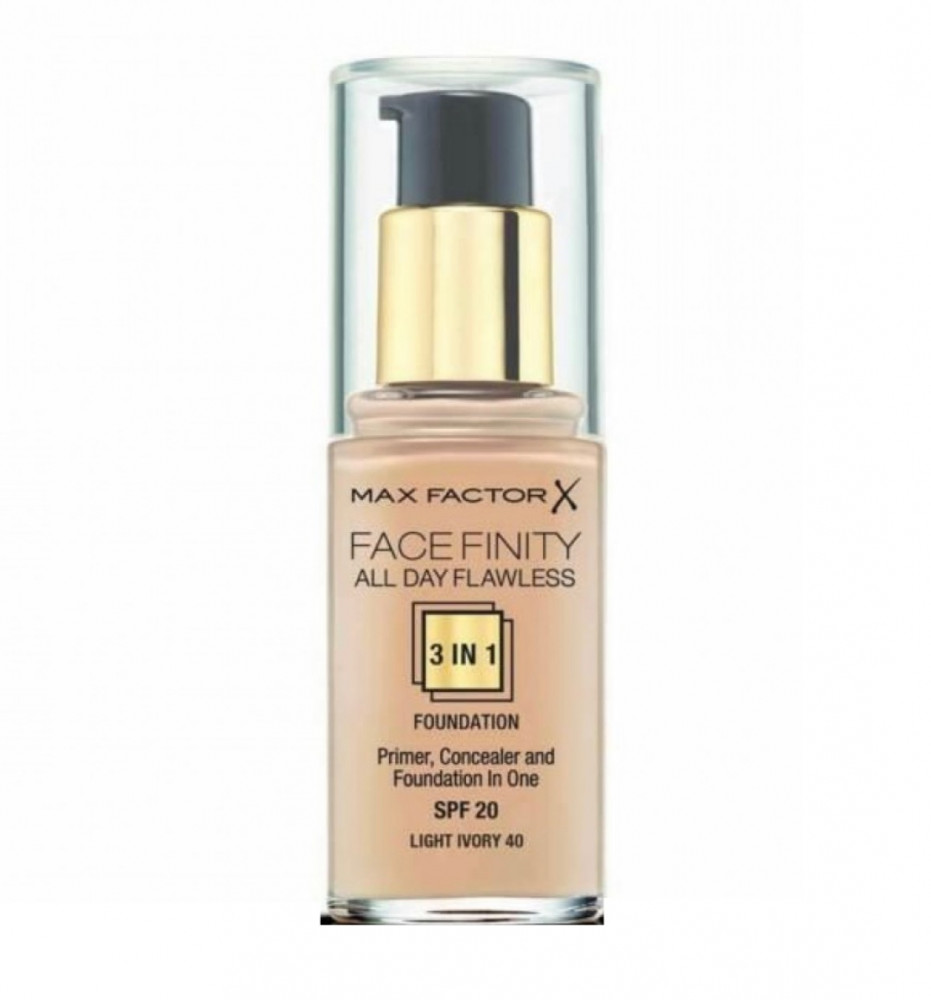 Buik douche ondergronds Max Factor Flawless 3in1 Facefinity All Day Wear Foundation SPF 20 040  Light Ivory MAX FACTOR FACE FINITY 3IN1 - ucv gallery
